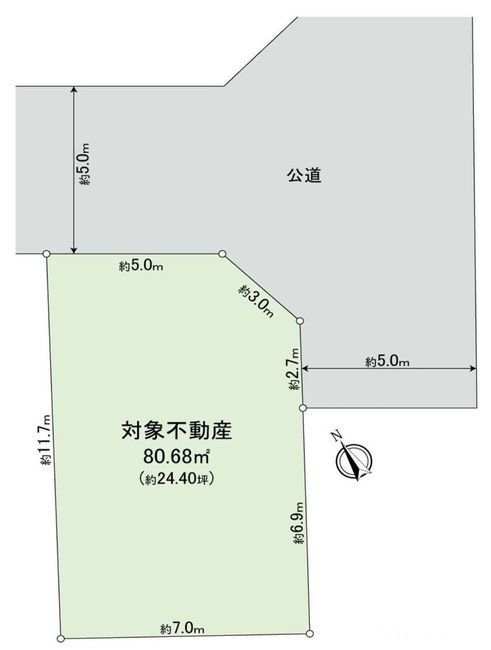 府中市多磨町1丁目 売地（多磨駅・G-23475）の地形図