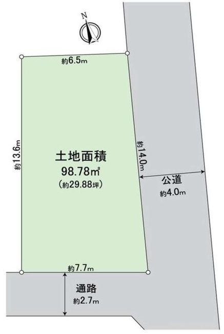 府中市美好町3丁目 売地（分倍河原駅・G-23477）の地形図