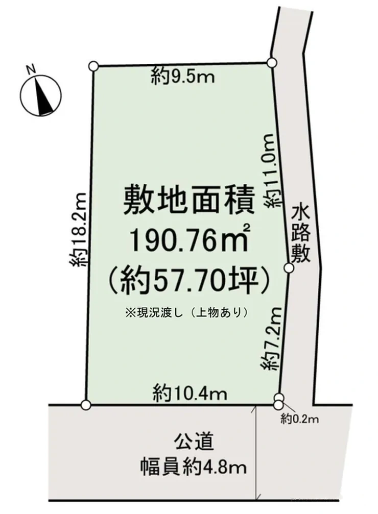 府中市是政1丁目 売地（東府中駅・G-23483）の地形図