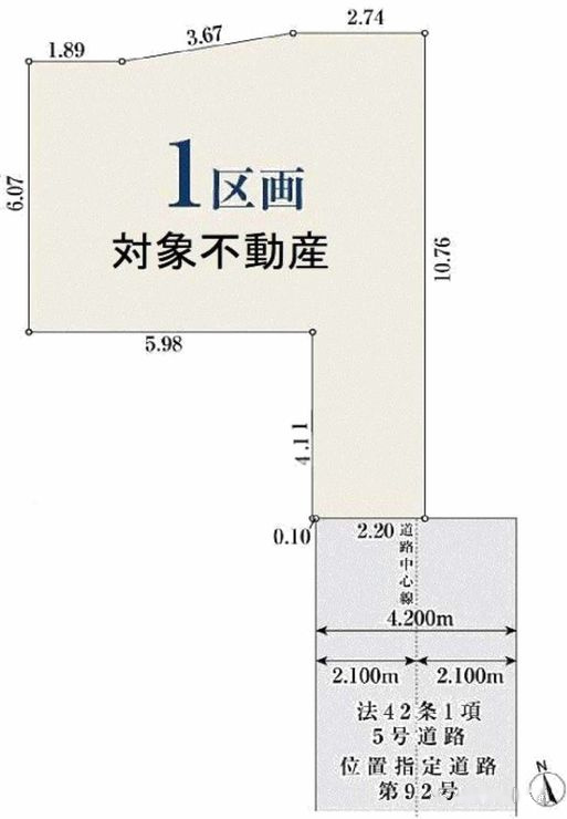 府中市白糸台1丁目 売地（多磨霊園駅・G-23486）の地形図