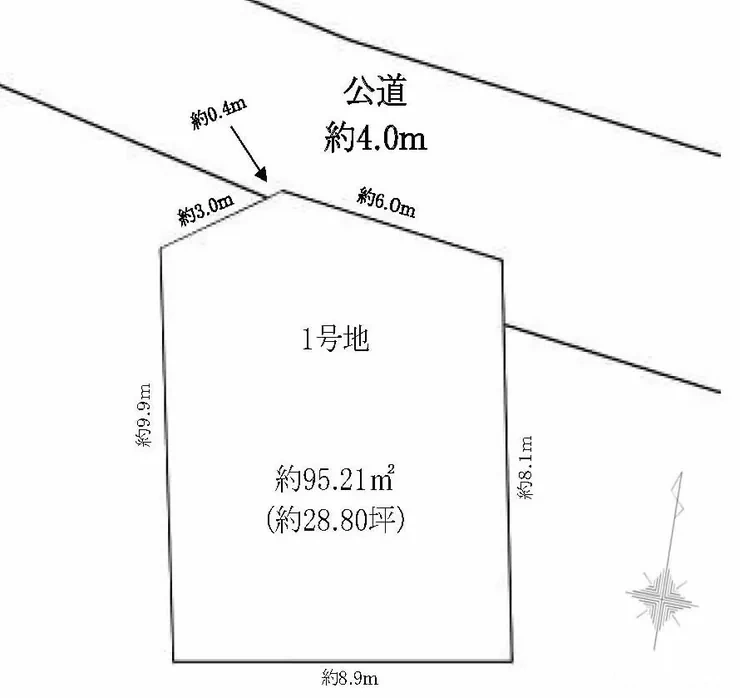 府中市是政1丁目 売地（東府中駅・G-23491）の地形図