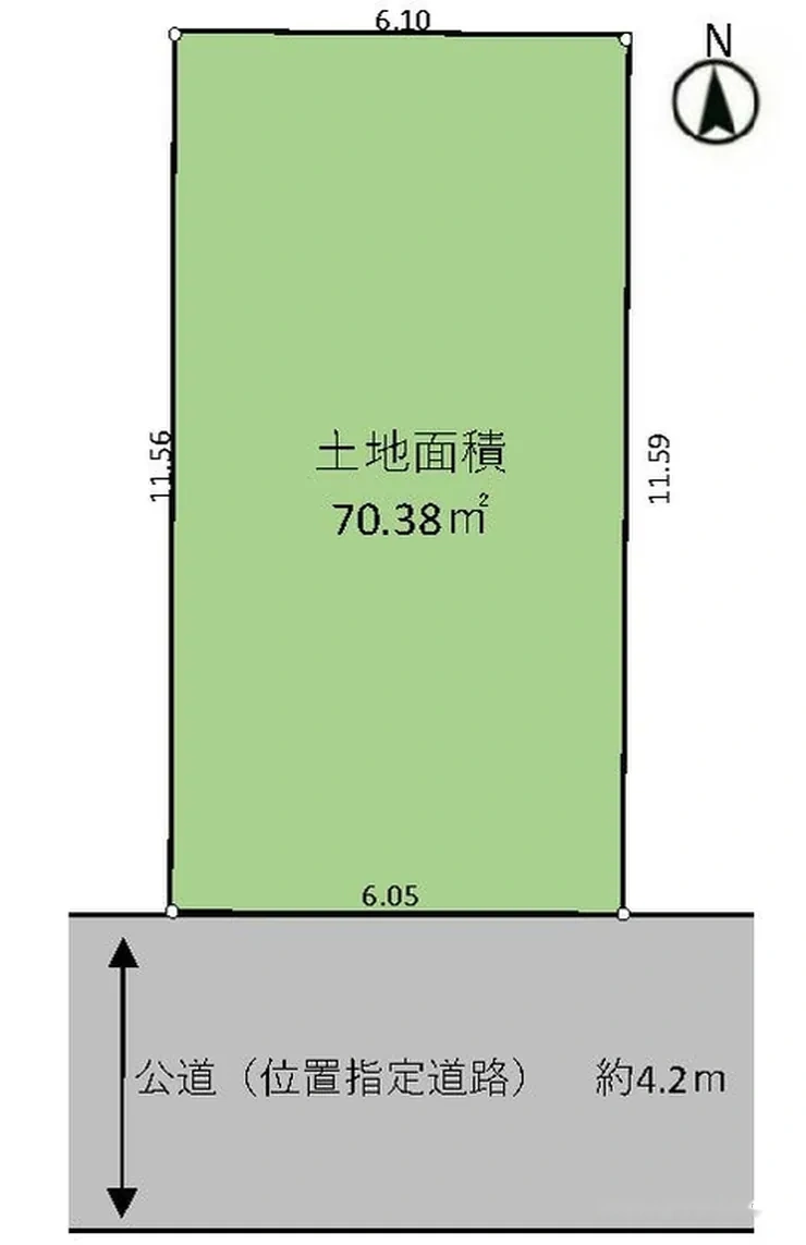府中市是政6丁目 売地（府中本町駅・G-23492）の地形図