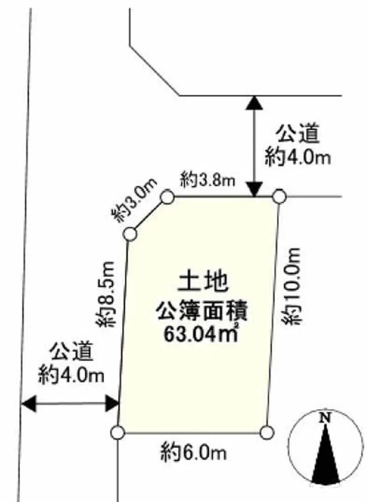 府中市府中町1丁目 売地（G-23496）の地形図