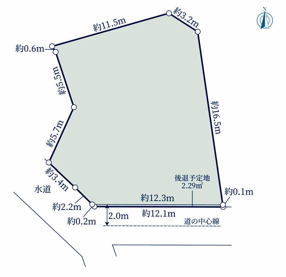 府中市住吉町1丁目 売地（中河原駅・G-23546）の地形図
