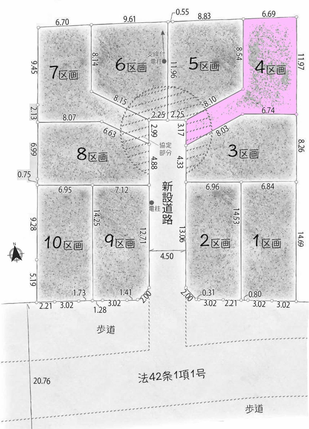 府中市幸町1丁目 売地（府中駅・G-23564）の地形図