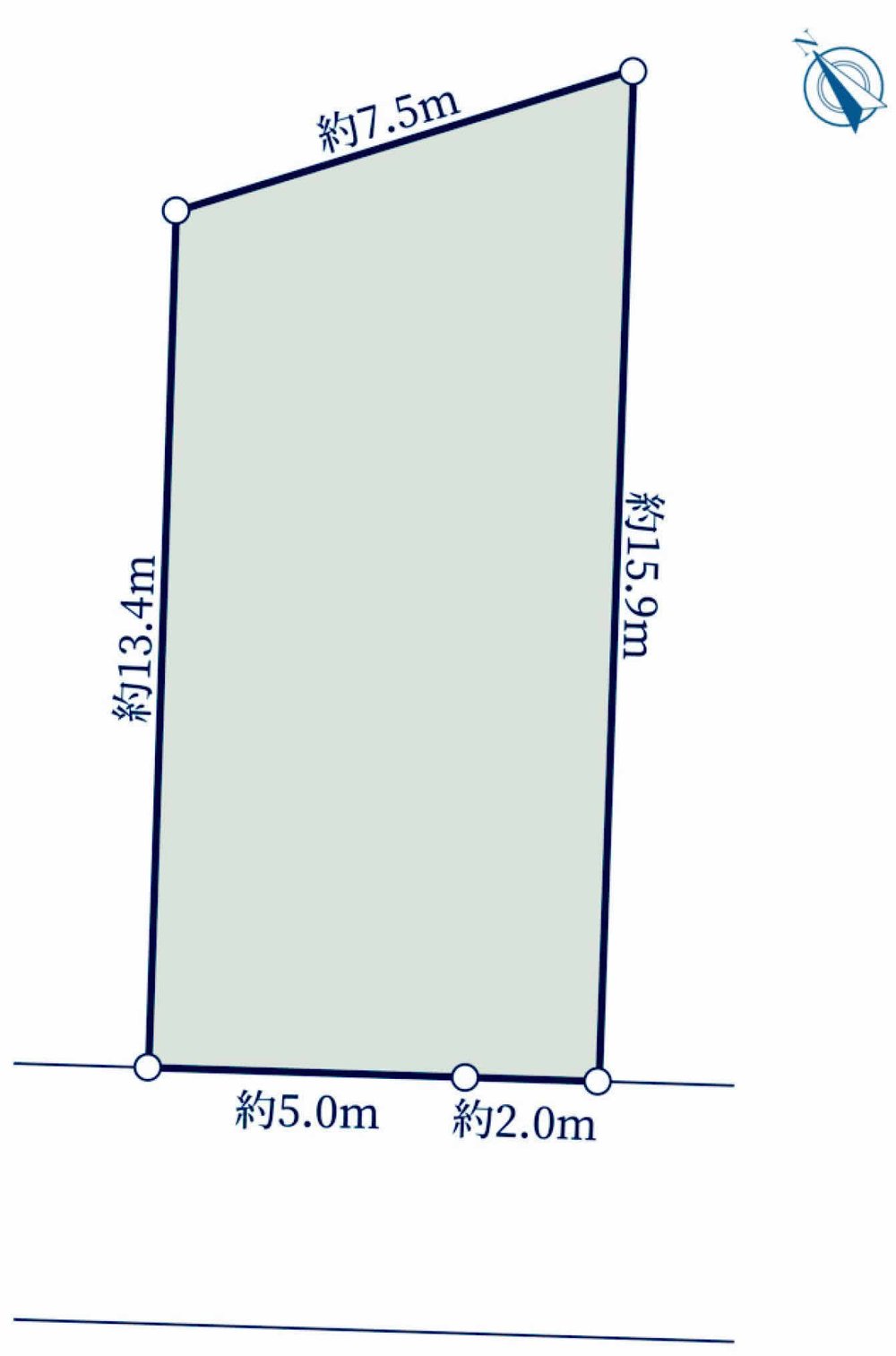 府中市住吉町3丁目 売地（中河原駅・G-23572）の地形図