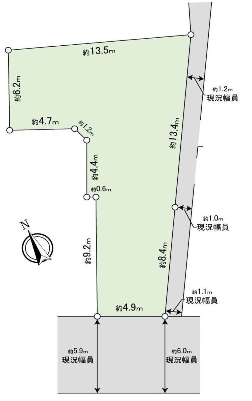 府中市西府町4丁目 売地（西府駅・G-23579）の地形図