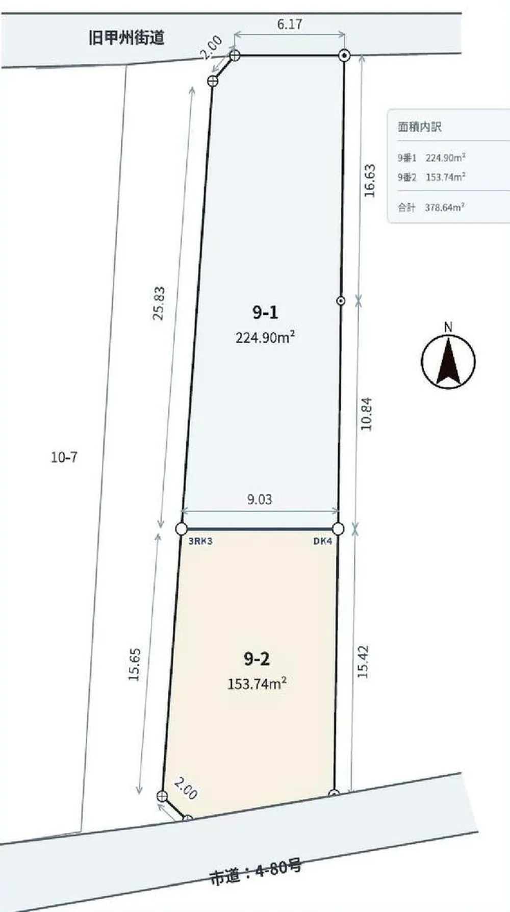 府中市宮西町5丁目の土地（府中駅・G-23581）の地形図