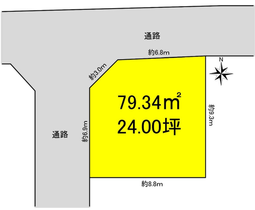 府中市美好町3丁目 売地（西府駅・G-23582）の地形図