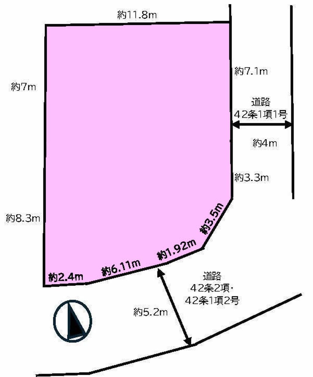 府中市美好町3丁目 売地（分倍河原駅・G-23639）の地形図