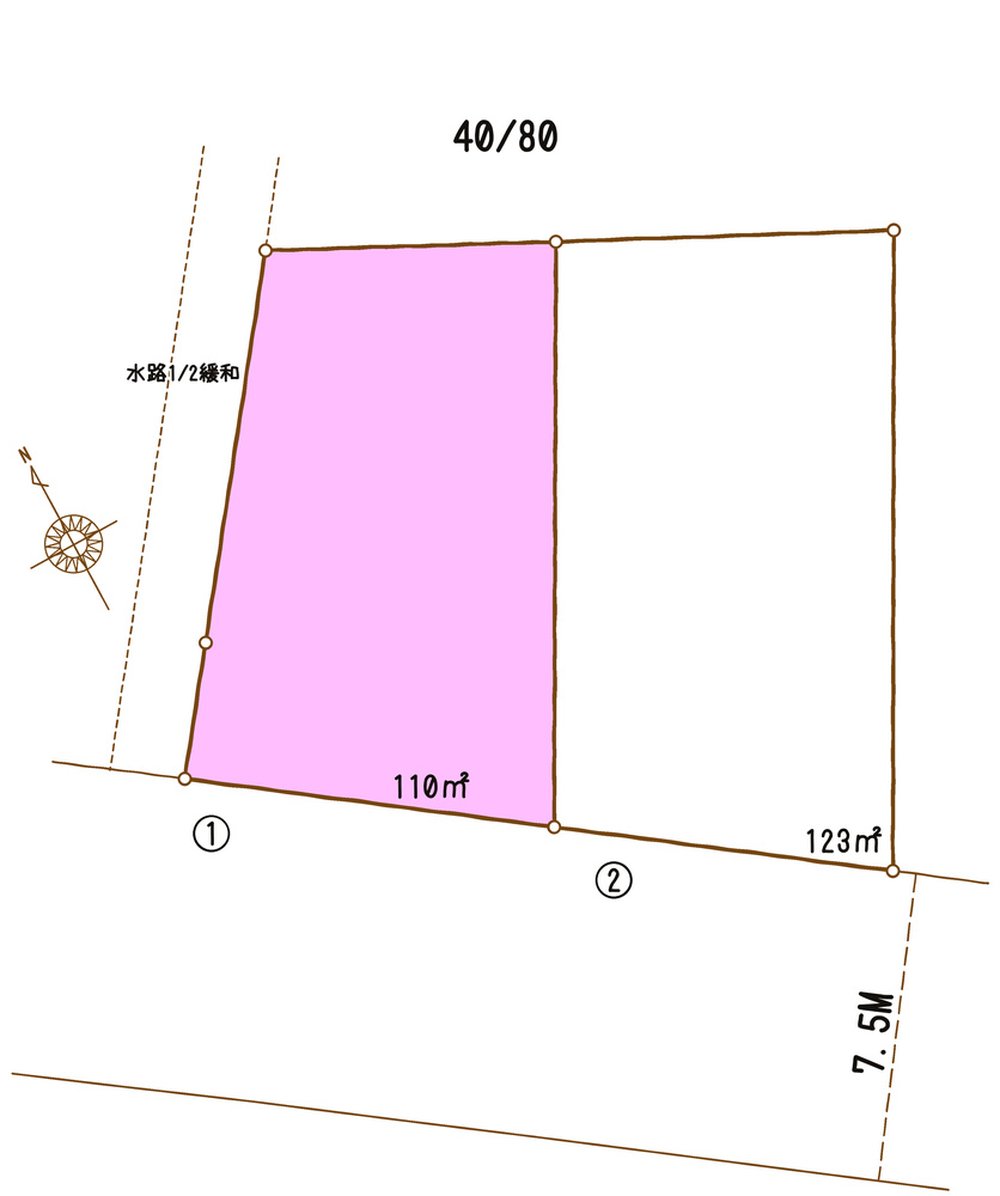 府中市住吉町4丁目 売地（中河原駅・G-23673）の地形図