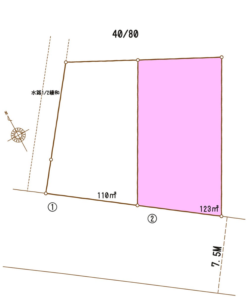 府中市住吉町4丁目 売地（中河原駅・G-23675）の地形図