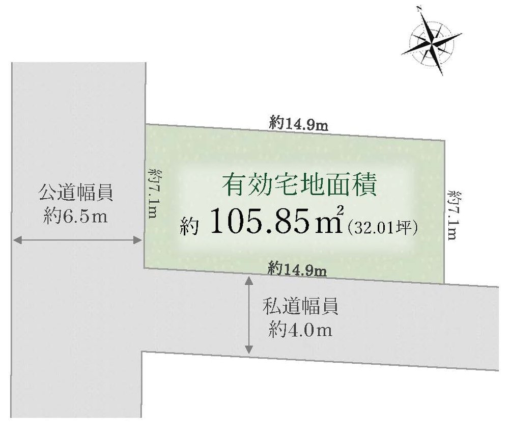 府中市晴見町1丁目の土地（府中駅・G-23709）の地形図