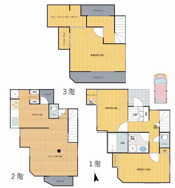 清水が丘2丁目中古間取り