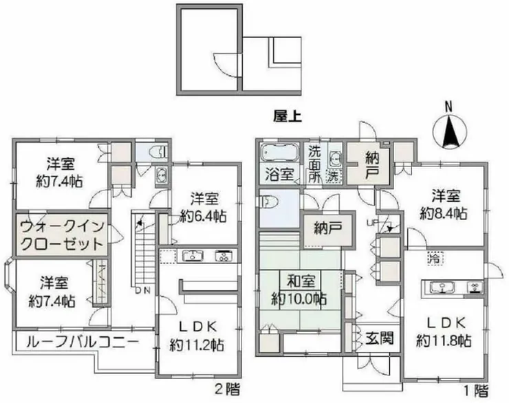 府中市小柳町5丁目 中古一戸建て（競艇場前駅・H-45966）の間取り図