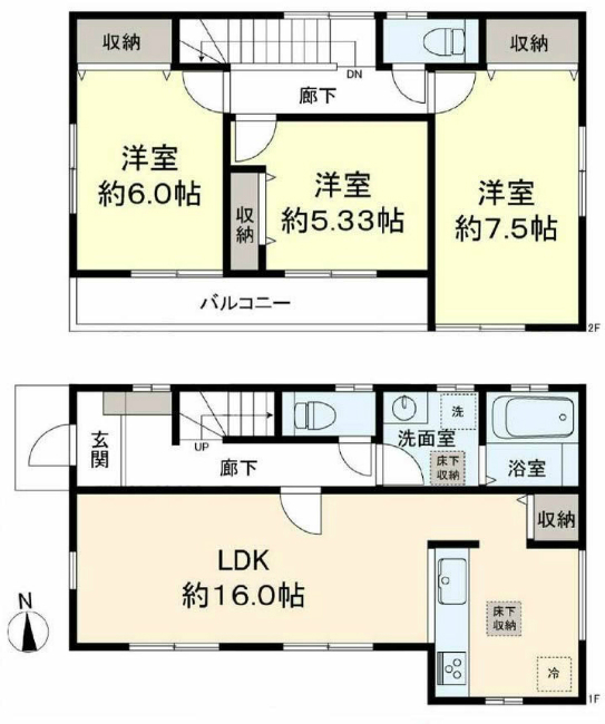 府中市若松町2丁目中古h-46277間取り