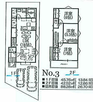 府中市四谷2丁目新築h-46298間取り