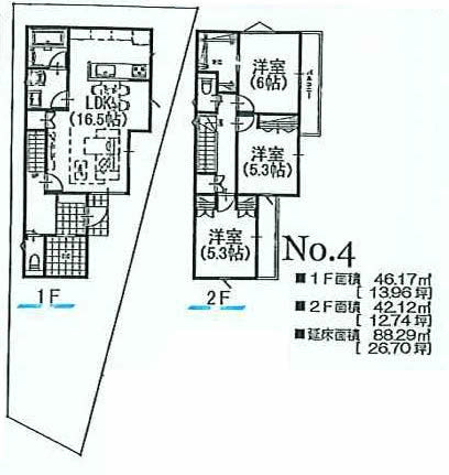 府中市四谷2丁目新築h-46299間取り