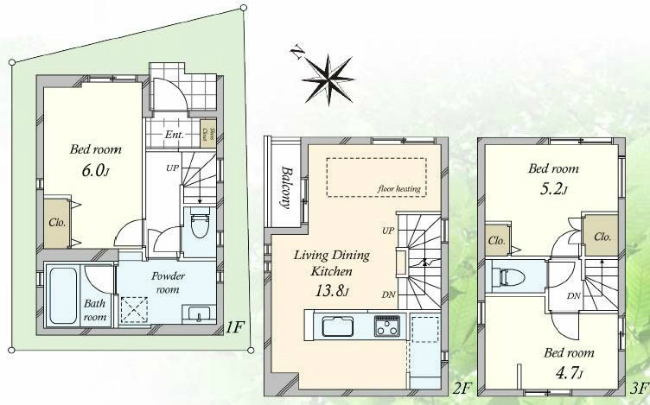 府中市小柳町2丁目新築h-46459間取り