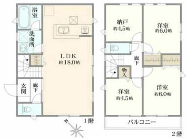府中市押立町5丁目新築h-46517間取り