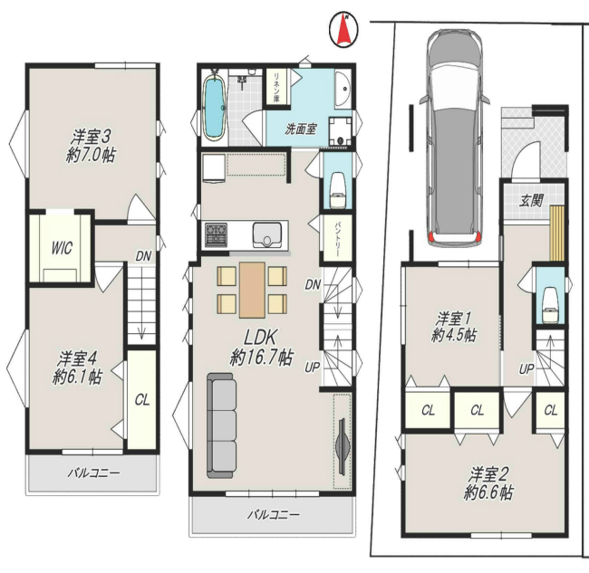 府中市新町2丁目新築h-46526間取り