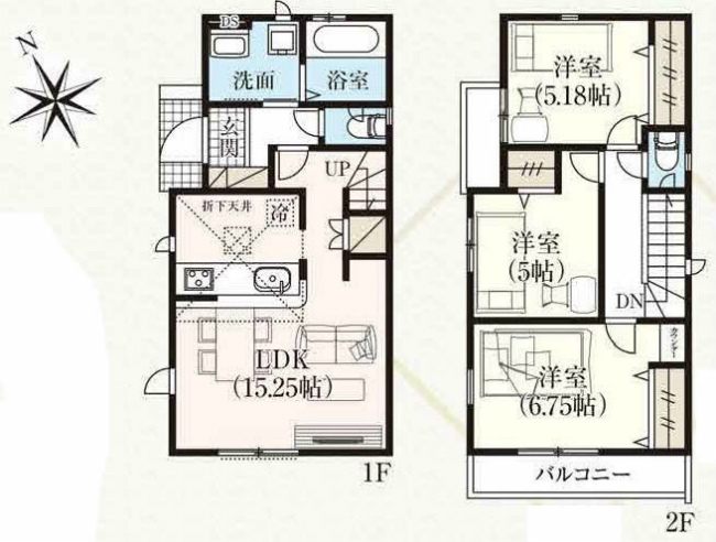 府中市四谷3丁目新築h-47238間取り