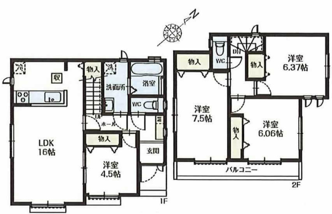 府中市四谷3丁目新築h-47245間取り