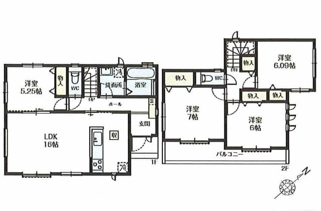府中市四谷3丁目新築h-47247間取り