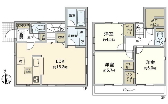 府中市白糸台4丁目新築h-47375間取り