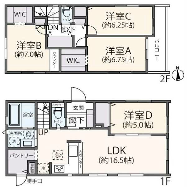 府中市小柳町4丁目新築h-47489間取り