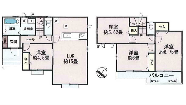 府中市四谷4丁目新築h-47596間取り