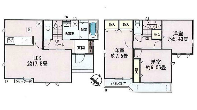 府中市四谷4丁目新築h-47597間取り