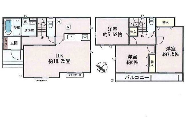 府中市四谷4丁目新築h-47598間取り