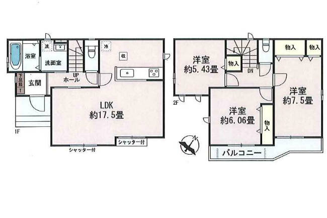 府中市四谷4丁目新築h-47601間取り