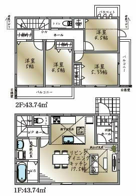 府中市若松町3丁目新築h-47632間取り