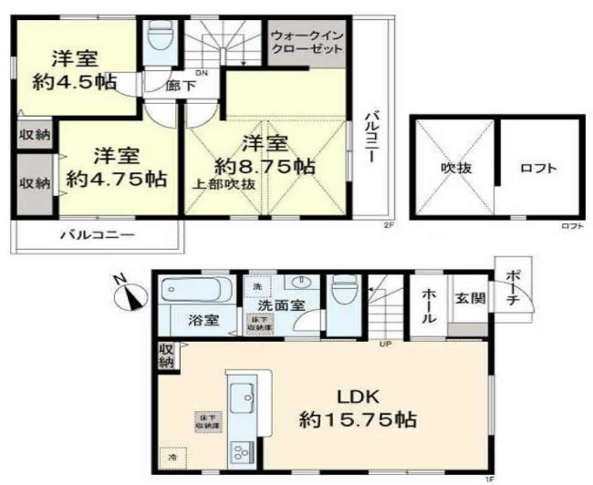 府中市白糸台3丁目新築h-47639間取り