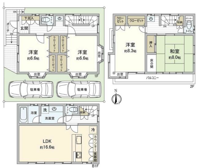 府中市朝日町1丁目 中古一戸建て（武蔵野台駅・H-47647）の間取り図