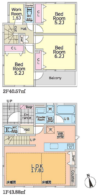 府中市美好町3丁目新築h-47740間取り