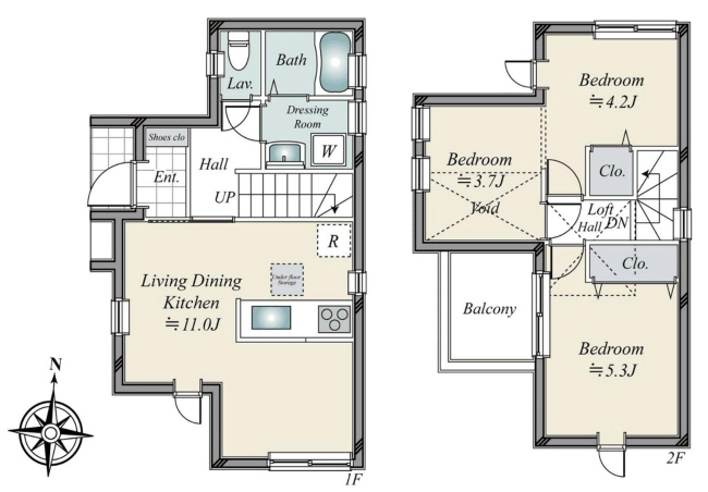 府中市若松町3丁目新築h-47829間取り
