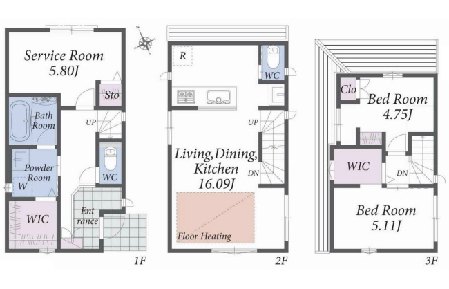 府中市白糸台3丁目中古h-47830間取り