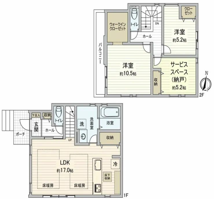 府中市南町2丁目 新築一戸建て（分倍河原駅・H-47881）の間取り図