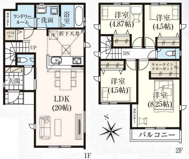 府中市四谷6丁目新築h-47886間取り