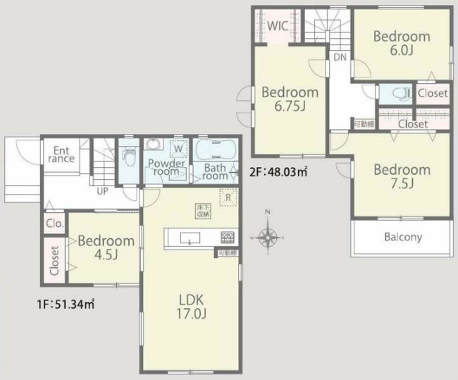 府中市四谷2丁目新築h-47928間取り