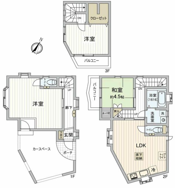 府中市日新町5丁目 中古一戸建て（中河原駅・H-47949）の間取り図