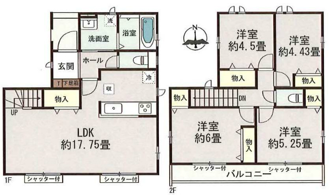 府中市日新町3丁目新築h-48009間取り