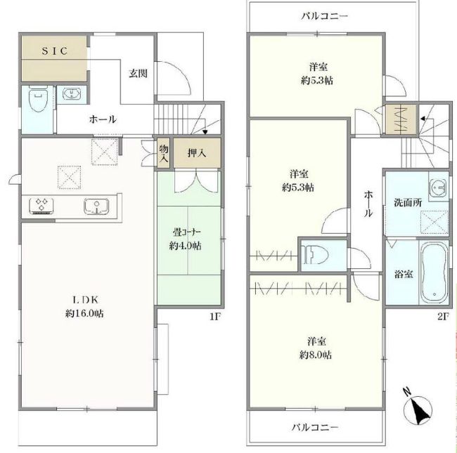 府中市押立町5丁目 新築一戸建て（飛田給駅・H-48036）の間取り図