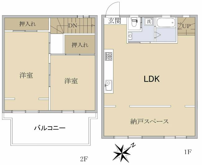 府中市浅間町2丁目 中古一戸建て（東府中駅・H-48045）の間取り図