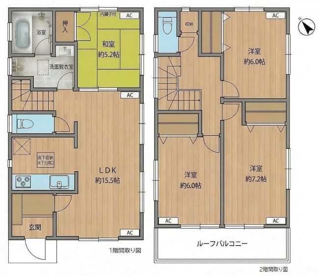 府中市多磨町2丁目 中古一戸建て（多磨駅・H-48081）の間取り図