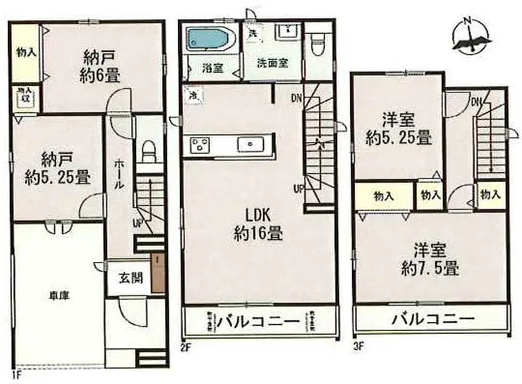 府中市西府町3丁目 新築一戸建て（西府駅・H-48108）の間取り図