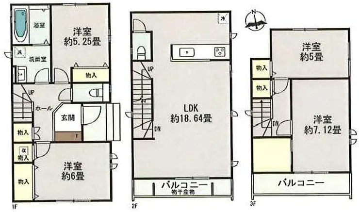 府中市西府町3丁目 新築一戸建て（西府駅・H-48110）の間取り図
